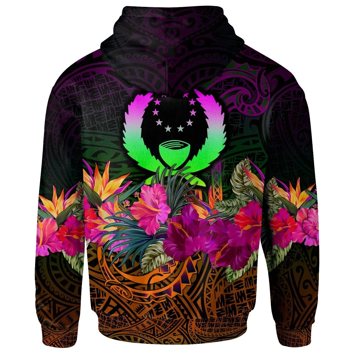 Pohnpei Personalised Hoodie - Summer Hibiscus - BN15