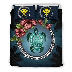 FamilyGater Bedding Set - Cover and Pillow Cases Kanaka Maoli (Hawaiian) -  Polynesian Ohana Turtle Hibiscus Mother Son A24