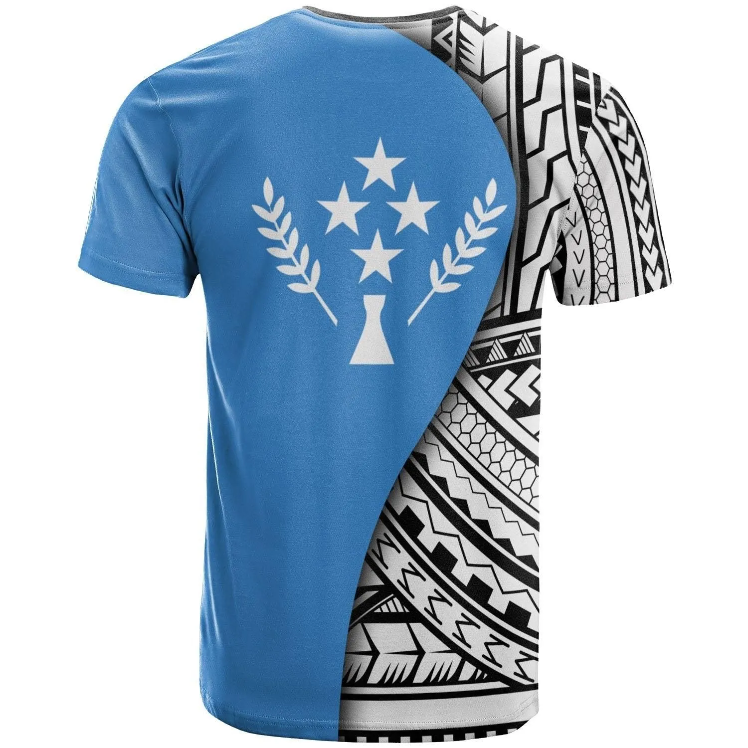 Kosrae T Shirt - Coat Of Arm and Polynesian Patterns