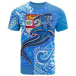 Fiji Blue Shark Polynesian Tattoo Unisex 3D T-Shirt All Over Print ONBUC