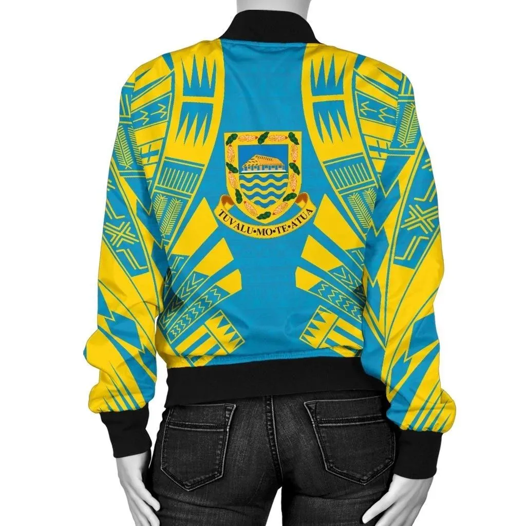 FamilyGaterJacket - Bomber Jacket Tuvalu Polynesian Tattoo Flag - BN0110