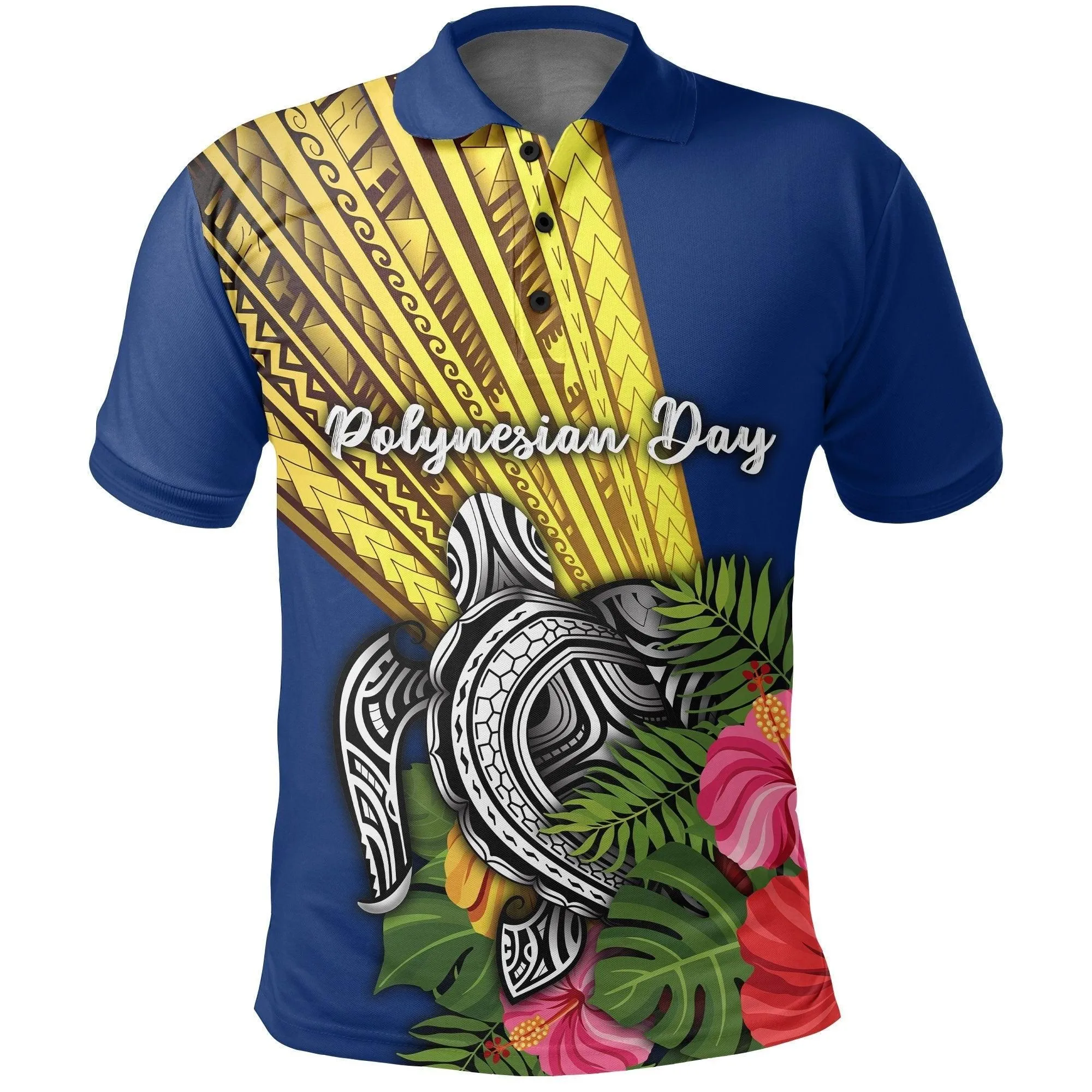 (Custom Personalised) Polynesian Day Polo Shirt Sun Style LT16