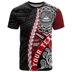 American Samoa Polynesian Custom Personalised T Shirt - Wave Tattoo