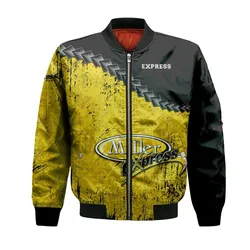 Moose Jaw Miller Express Bomber Jacket Grunge Polynesian Tattoo - CA BASEBALL