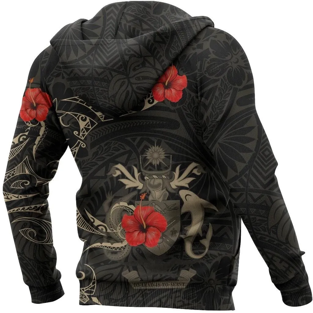 Alohawaii Clothing - Hoodie Solomon Islands Hibiscus Tattoo Style A7