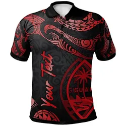 Guam Polynesian Custom Personalised Polo Shirt - Poly Tattoo Red Version