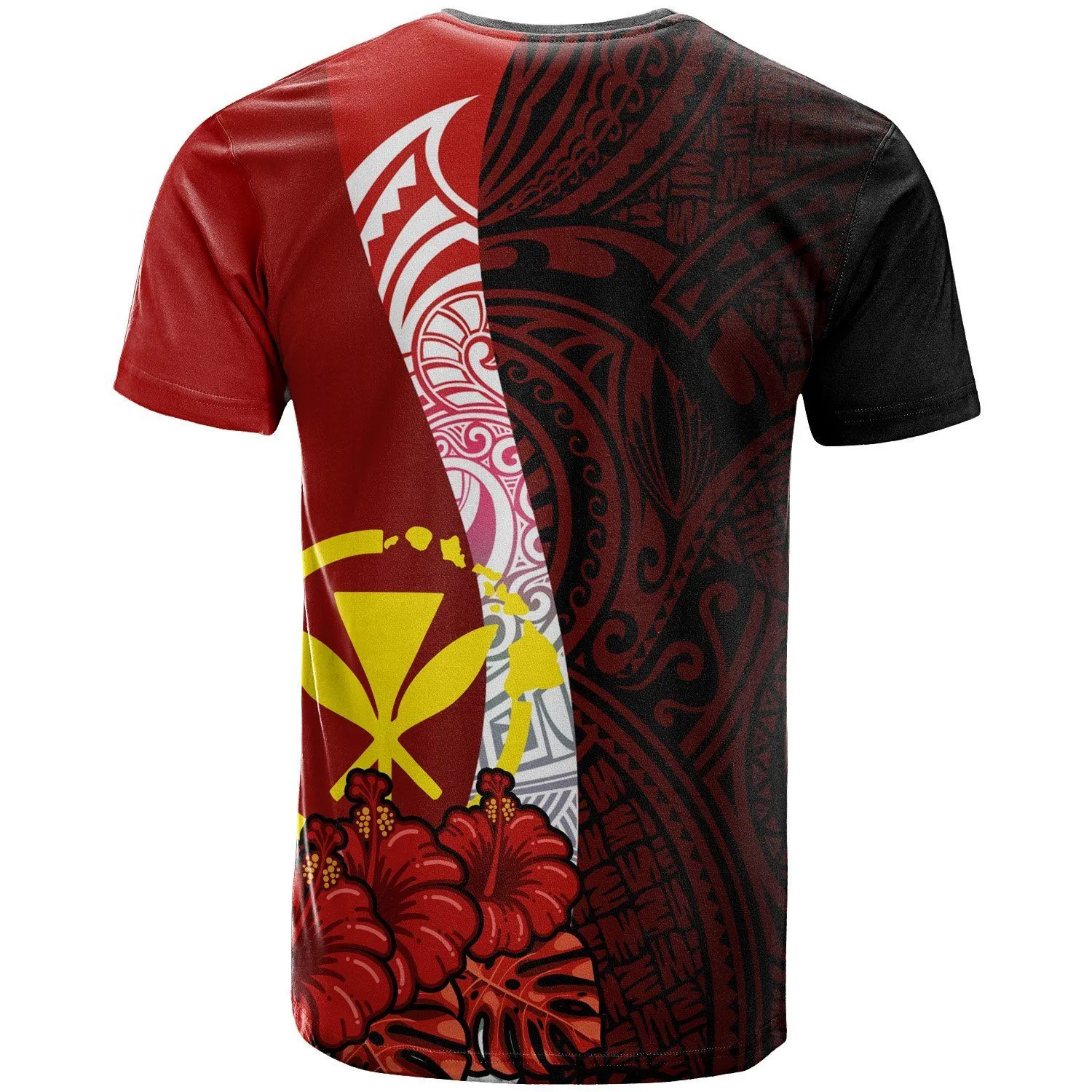 Hawaii Polynesian Custom Personalised T-Shirt - Kanaka Maoli With Hibiscus - BN12