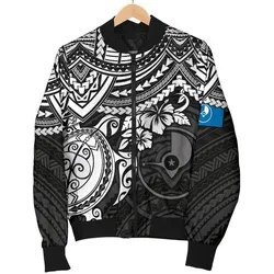Yap Polynesian Bomber Jacket - White Turtle