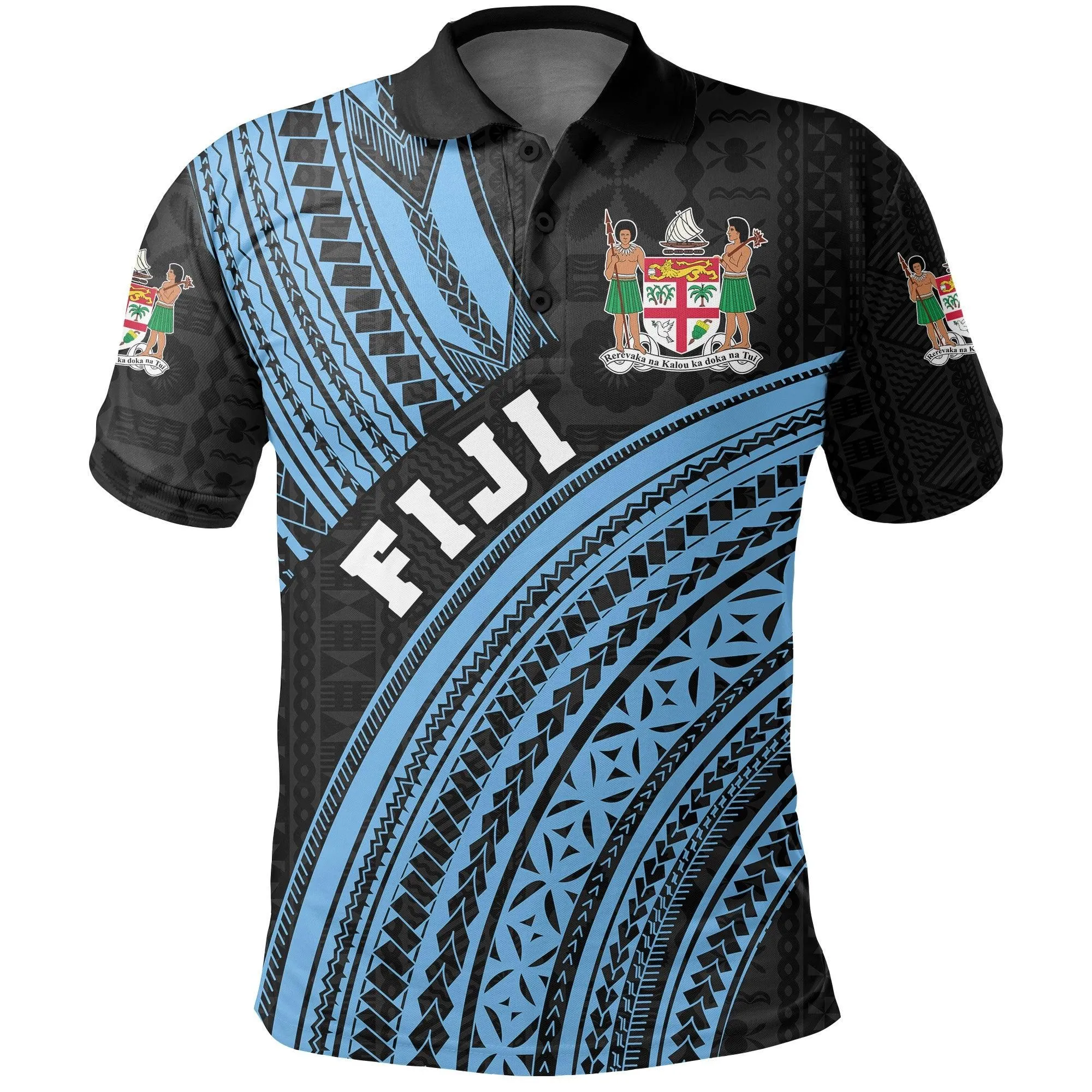 (Custom Personalised) Fiji Polo Shirt Polynesian Style LT16