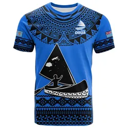 Fiji Rugby T Shirt Fijian Drua Super Polynesian Special Tapa Pattern LT14
