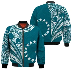 Cook Islands Tatau Bomber Jacket Symbolize Passion Stars Version Blue LT13