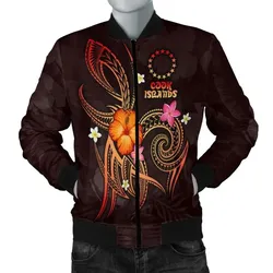 Alohawaii Jacket - Bomber Jacket Cook Islands Polynesian - Legend of Cook Islands (Red) - BN15