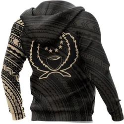 Pohnpei Hoodie - Pohnpie Flag Polynesian Tattoo Style