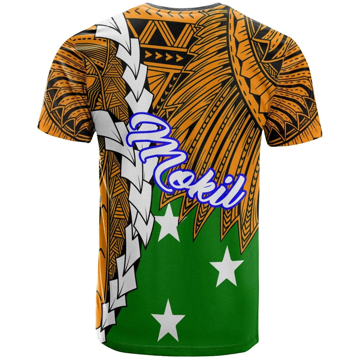 Pohnpei Mokil Micronesia Custom Personalised T-Shirt - Tribal Wave Tattoo