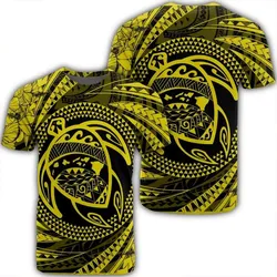 Alohawaii Tee - Hawaiian Kanaka Honu Hibiscus Tornando Polynesian Yellow T-shirt AH - JR