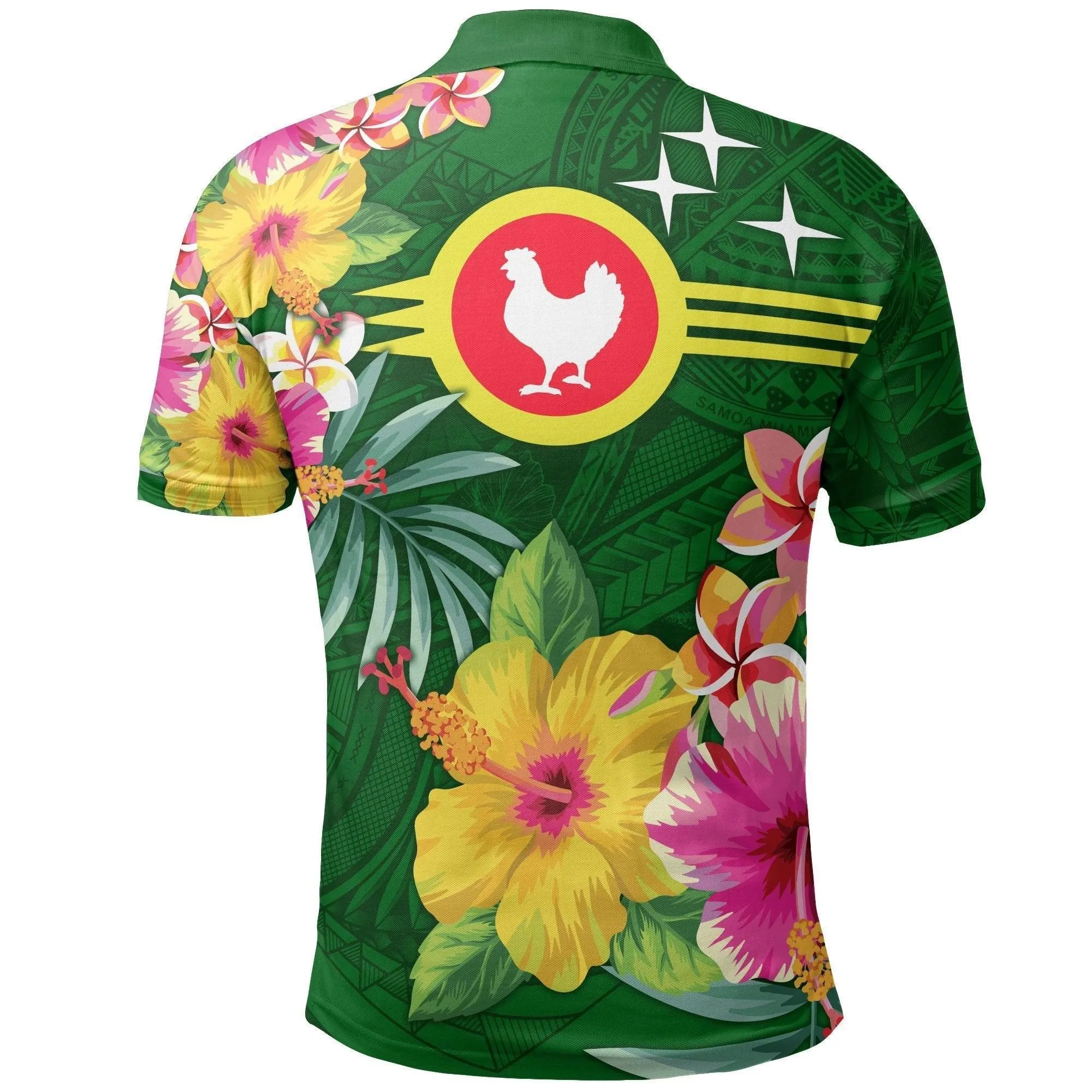 American Samoa Polo Shirt - Manuatele Hibiscus Flag