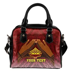 Hawaii Mauna Kea Custom Personalised Shoulder Handbag - Hand Sign Symbol