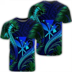 Alohawaii Tee - Hawaii Shark Polynesian Tropical T-shirt Blue - AH - J4R