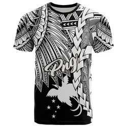 Alohawaii T-Shirt - Tee Papua New Guinea Polynesian - Tribal Wave Tattoo White - BN12