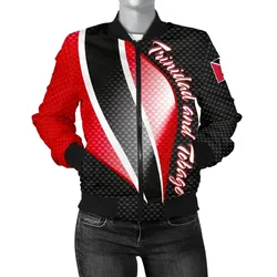 Trinidad and Tobago Womens Bomber Jacket Trinidad and Tobago Flag RLT6