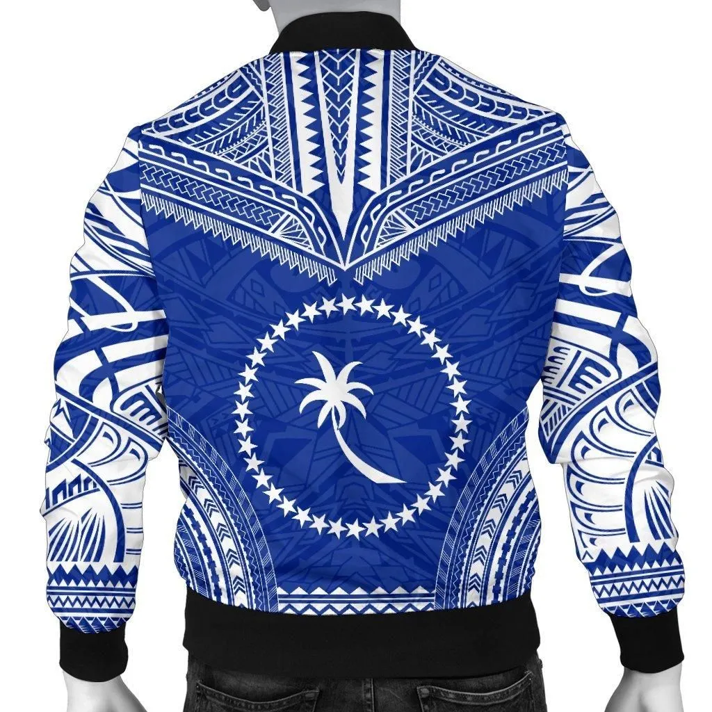 Chuuk Flag Polynesian Chief Mens Bomber Jacket