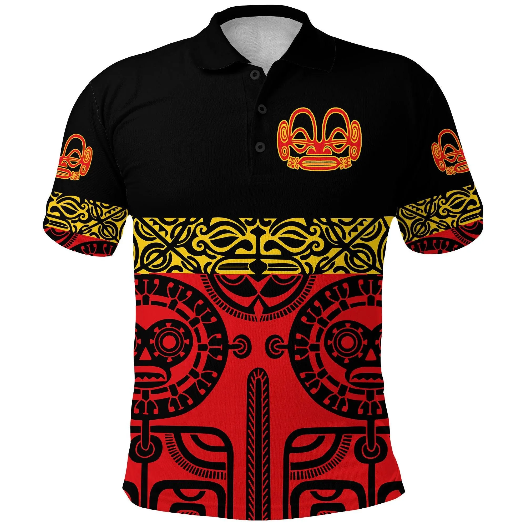 (Custom Personalised) Marquesas Islands Polo Shirt  Marquesan Tattoo Special Style - Red LT8