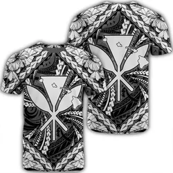 Alohawaii Tee - Hawaiian Map Kanaka Hibiscus White Polynesian T-shirt AH - JR