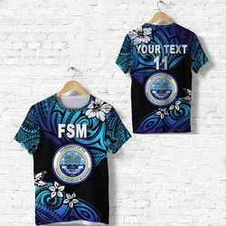(Custom Personalised) Federated States of Micronesia T Shirt Unique Vibes - Blue LT8