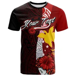 Papua New Guinea Polynesian Custom Personalised T-Shirt - Bird of Paradise With Hibiscus - BN12