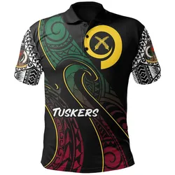 (Custom Personalised) Vanuatu Rugby Polo Shirt Tuskers