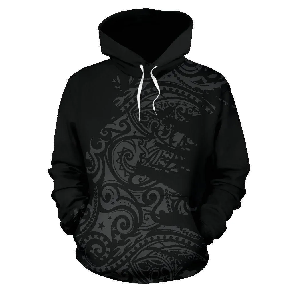 Polynesian Hoodie - Polynesian Tattoo Grey