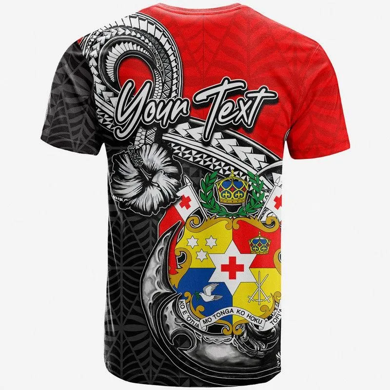 (Custom Personalised) Tonga Hook Tattoo T Shirt Black LT6