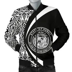 FamilyGater Jacket - Hawaii Coat Of Arm Polynesian Men's Bomber Jacket - Circle Style 01 - AH - J1