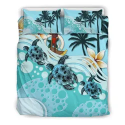 Vanuatu Blue Turtle Hibiscus No Bedding Set 