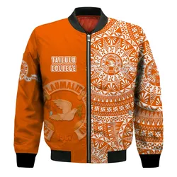 (Custom Personalised) Tailulu Tonga College Bomber Jacket Tongan Ngatu Pattern LT14