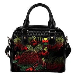Wallis And Futuna Polynesian Shoulder Handbag Turtle Hibiscus Reggae