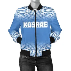 Kosrae Womens Bomber Jacket - Fog Blue Style