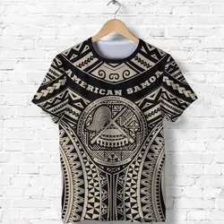 Polynesian Tattoo T shirt, American Samoa Tribal Tattoo Shirt - Tan