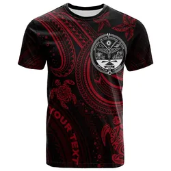 Marshall Islands Custom Personalised T-shirt - Coat Of Arm with Red Turtle