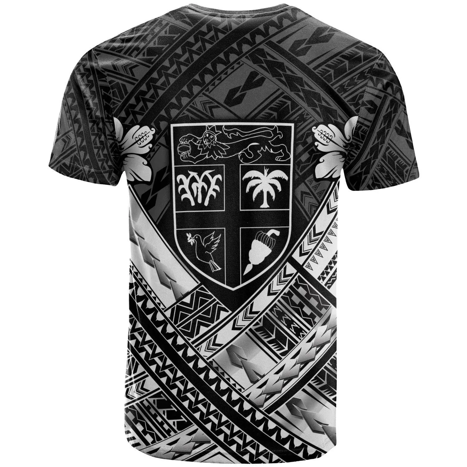 Fiji Polynesian Custom Personalised T-Shirts - Fiji White Seal Camisole Hibiscus Style - BN18