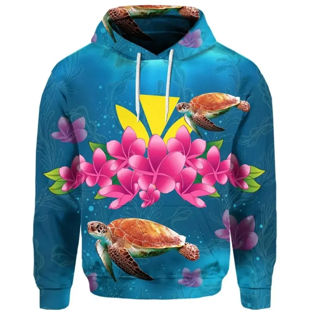Alohawaii Hoodie - (Personalised) Hawaiian Plumeria Kanaka Turtle Sea Polynesian Hoodie - AH - J4R