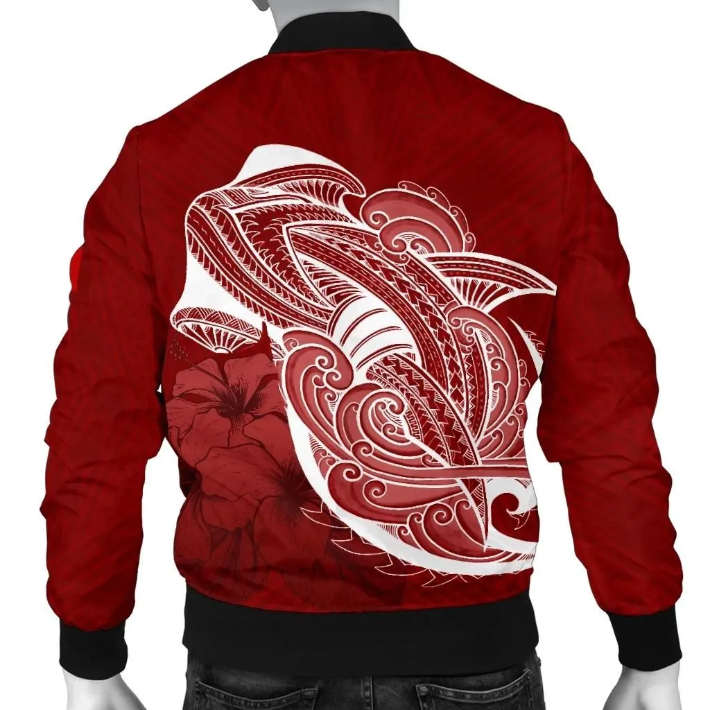 FamilyGater Jacket - Bomber Jacket Tonga Shark Coat Of Arms TH4