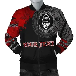 Guam Polynesian Personalised Mens Bomber Jacket - Polynesian Chain Style