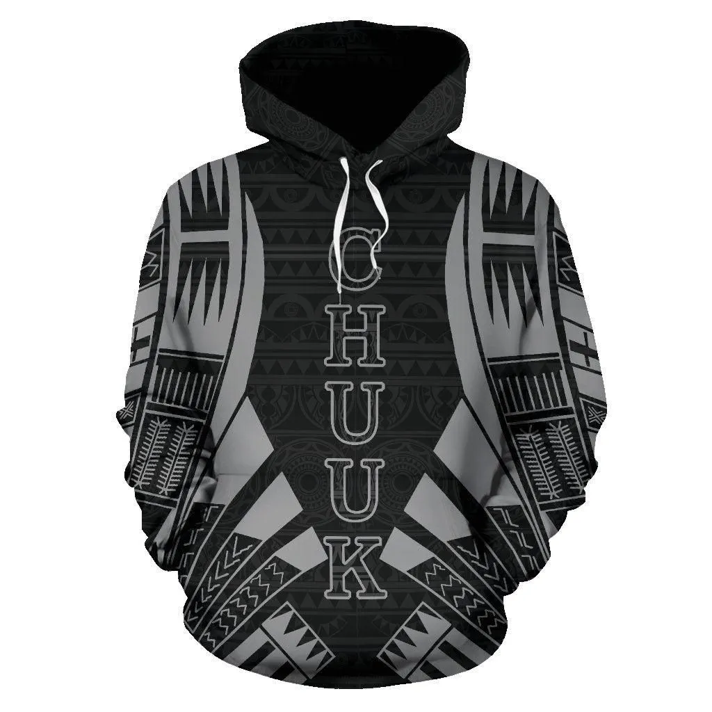 Chuuk All Over Hoodie - Grey Tattoo Style