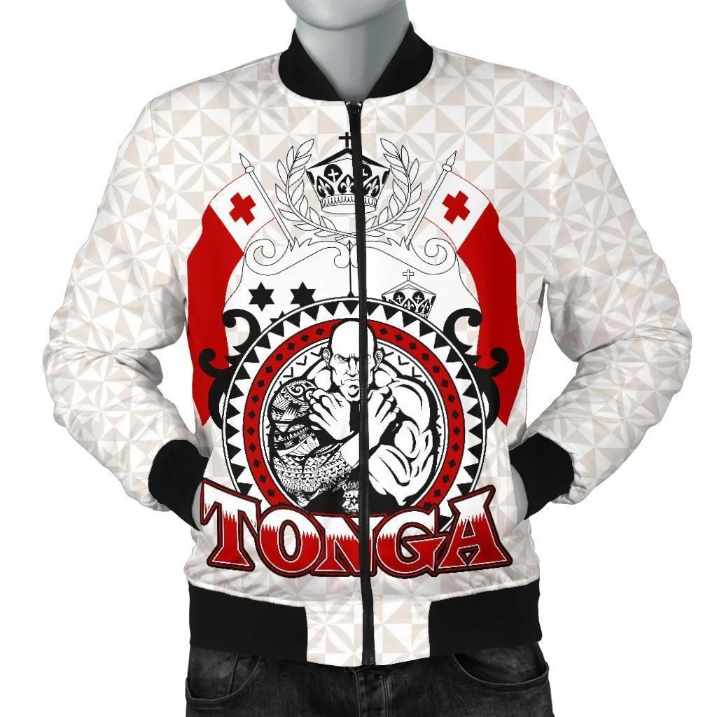 Tonga Polynesian Men Bomber Jacket - Tonga Power