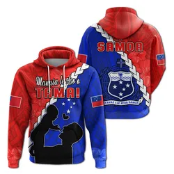 Happy Samoan Fathers Day Hoodie Hibiscus Mix Polynesian Pattern LT14