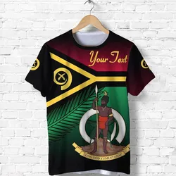 (Custom Personalised) Vanuatu Rugby T shirt Proud Vibes