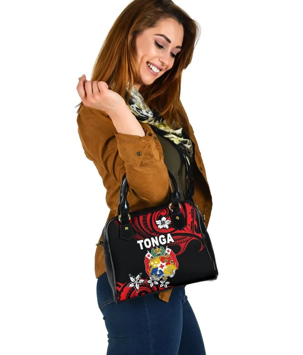 Mate Maa Tonga Rugby Shoulder Handbag Polynesian Unique Vibes - Red