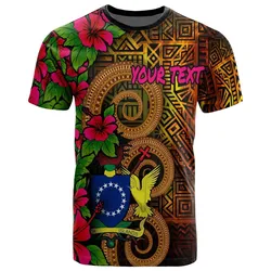 Cook Islands Polynesian Custom Personalised T-Shirt - Hibiscus Vintage - BN12