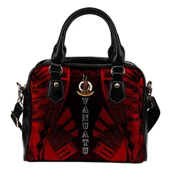 Vanuatu Shoulder Handbag - Polynesian Tattoo Red